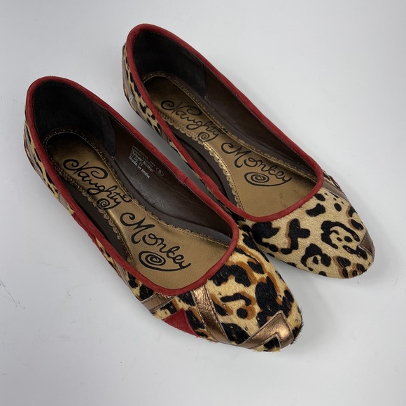 naughty monkey Shoes Naughty Monkey Leopard Animal Print Flat Shoes